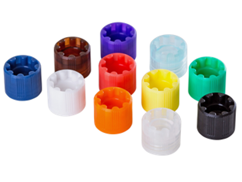 Azenta Cap Carriers (Internal Thread), 96-format, SBS footprint, stackable, reusable with orange caps; 10 carriers/960 caps - Image 1