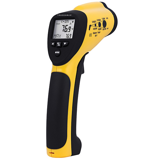 Traceable Infrared Thermometer, 50:1 Ratio, Adjustable Emissivity - Image 1