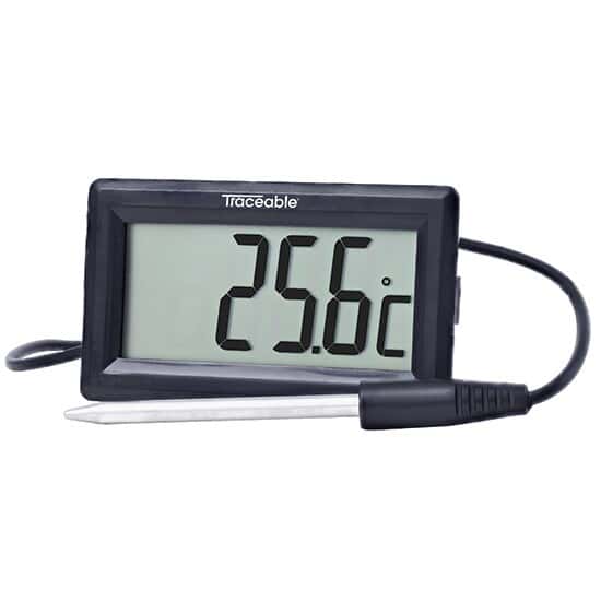 Traceable Panel-Mount Thermometer, Probe Temperature-50 to 300 deg. C (-58 to 572 deg. F); 1 Remote Probe - Image 1